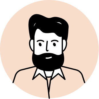 Ilustração de avatar masculino em estilo minimalista. Marketing Digital